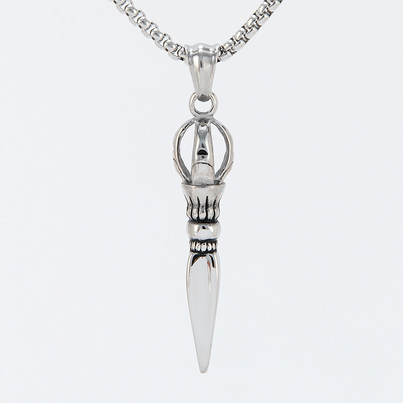 Buddhist Magic Pestle Pendant Titanium Steel Unisex Jewelry For Men Protection Planderful