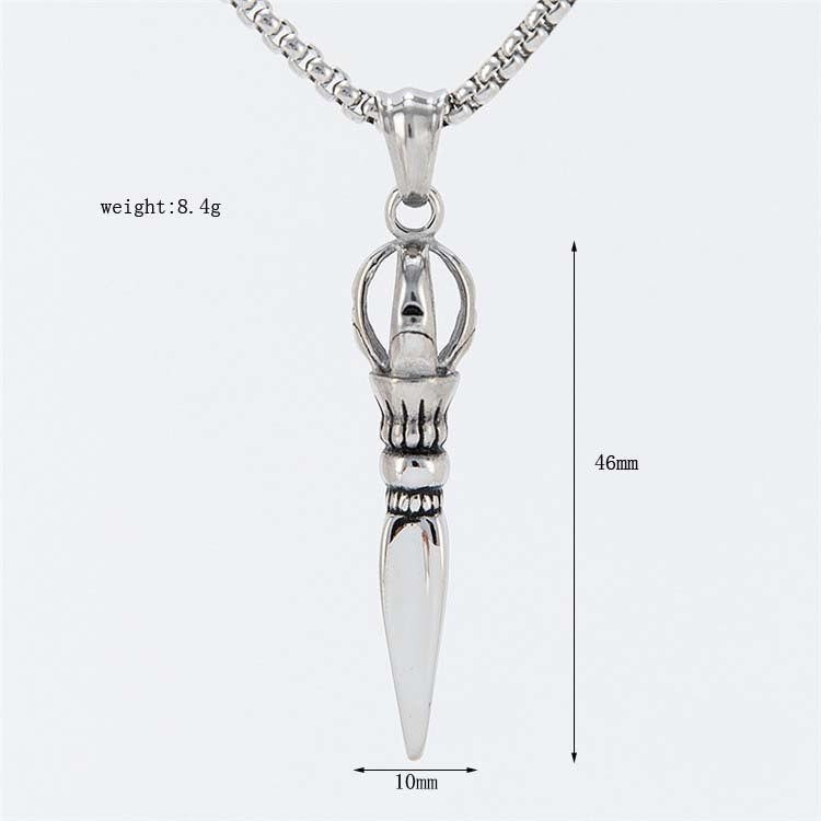 Buddhist Magic Pestle Pendant Titanium Steel Unisex Jewelry For Men Protection Planderful
