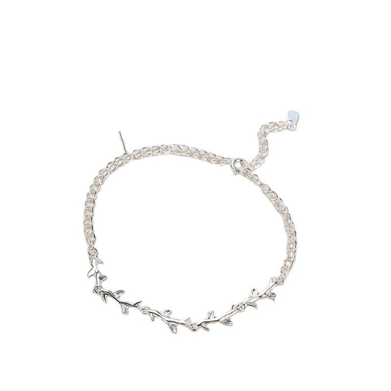 Fortune's Favor Sterling Silver Bracelet - Personalized Forest Series Gift for Best Friends