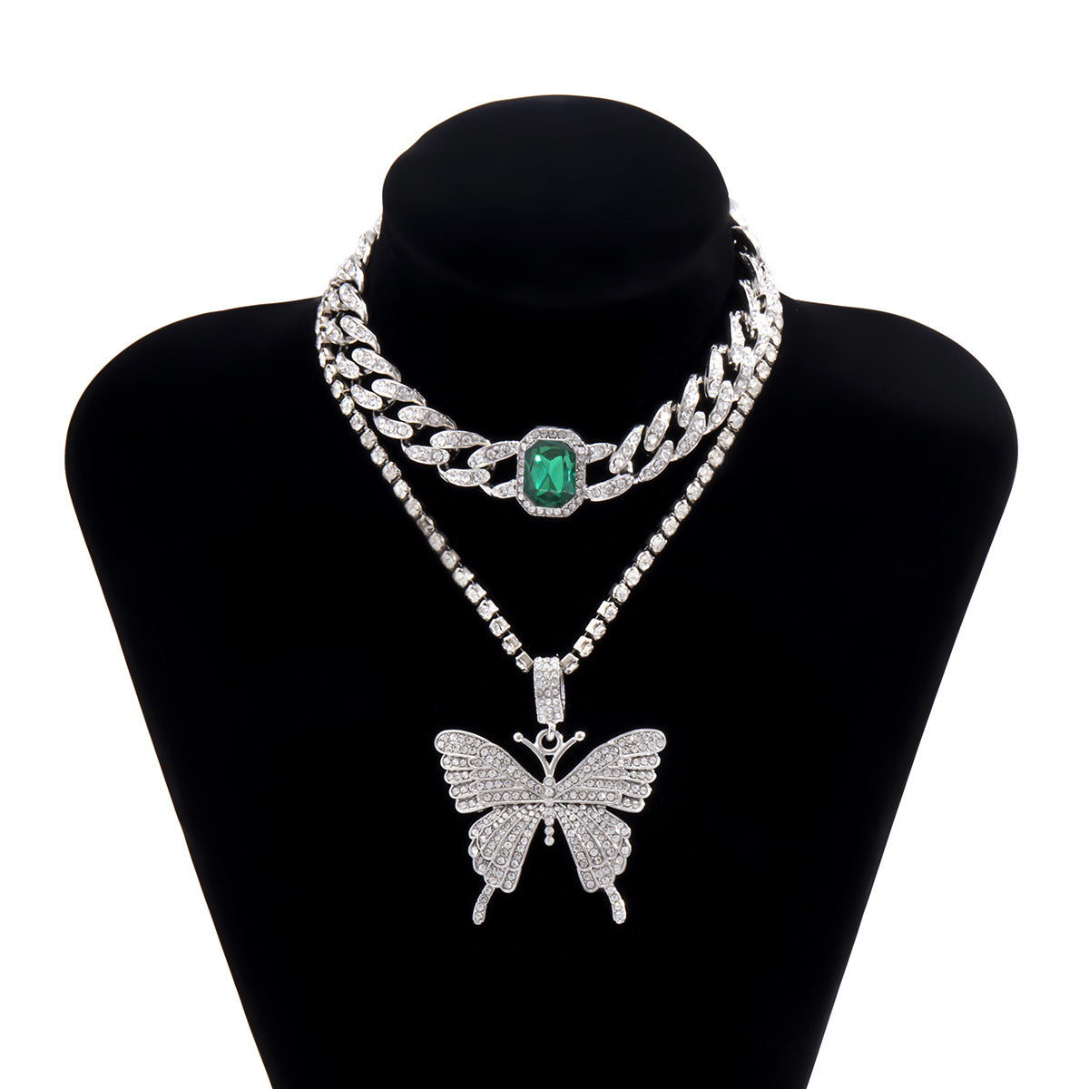 Planderful Square Zircon Necklace Vienna Verve Handmade Personalized For Women Statement Jewelry