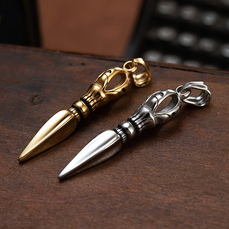 Buddhist Magic Pestle Pendant Titanium Steel Unisex Jewelry For Men Protection Planderful