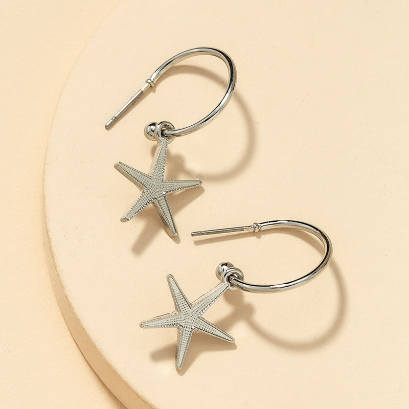 "Starfish Alloy Earrings - Vienna Verve Collection"