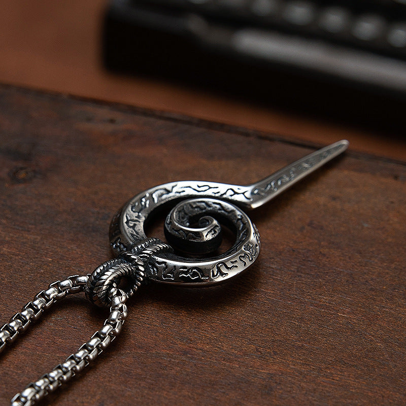 Planderful Pendant Vintage Mayan Totem For Men Unisex Steel Titanium Protection Charm