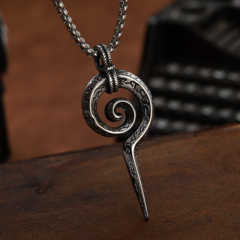 Planderful Pendant Vintage Mayan Totem For Men Unisex Steel Titanium Protection Charm