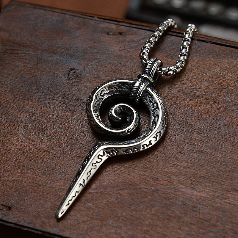 Planderful Pendant Vintage Mayan Totem For Men Unisex Steel Titanium Protection Charm
