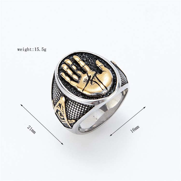 Planderful Stainless Steel Ring For Men Unisex Religious Protection Statement Everyday Genie Collection
