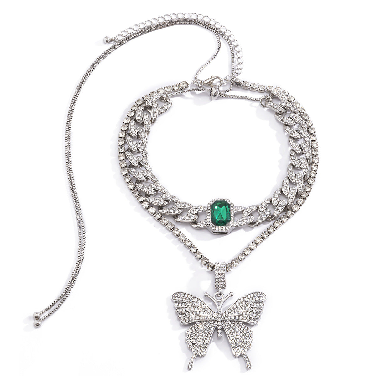 Planderful Square Zircon Necklace Vienna Verve Handmade Personalized For Women Statement Jewelry