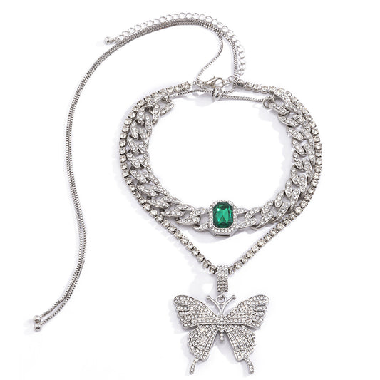 Planderful Square Zircon Necklace Vienna Verve Handmade Personalized For Women Statement Jewelry