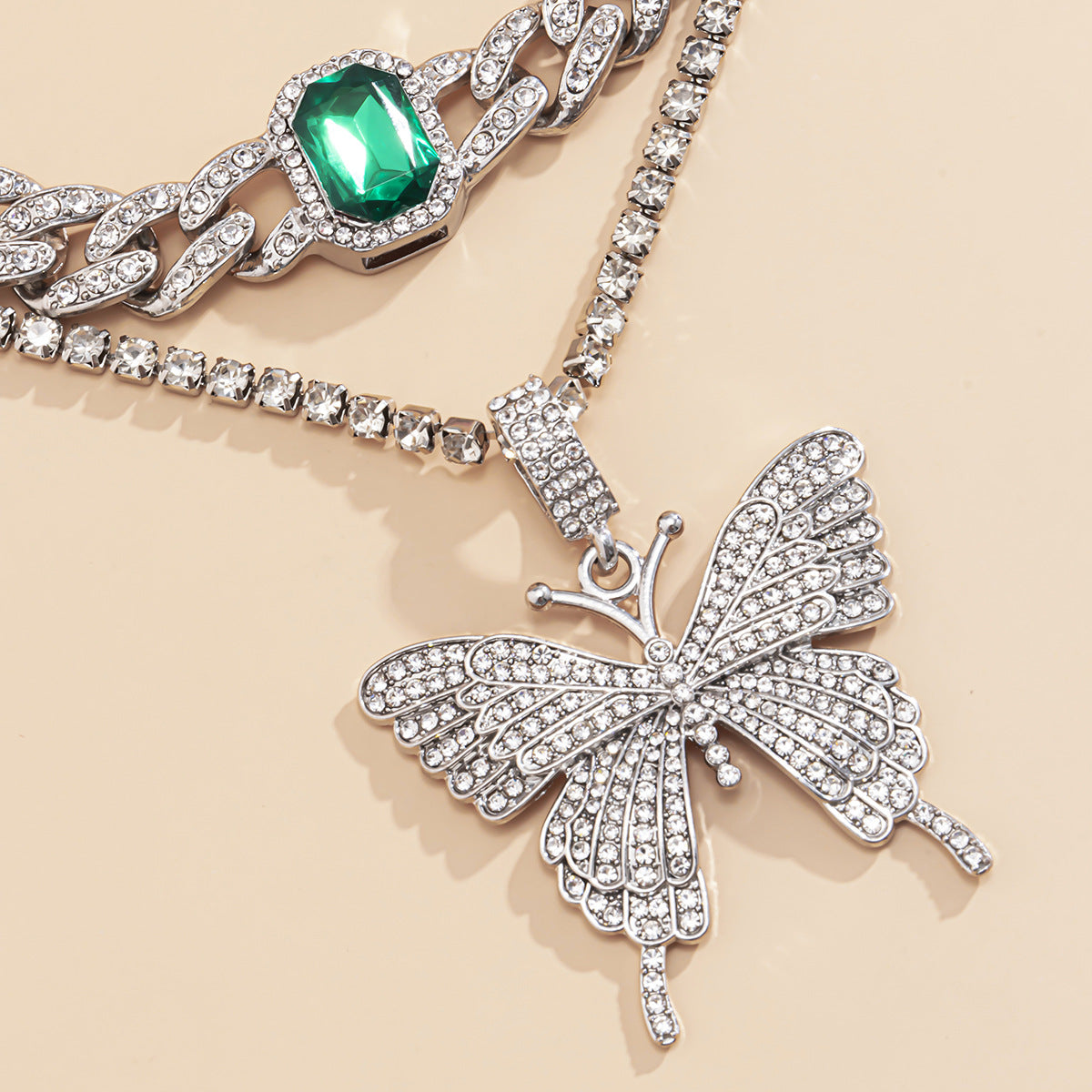 Planderful Square Zircon Necklace Vienna Verve Handmade Personalized For Women Statement Jewelry