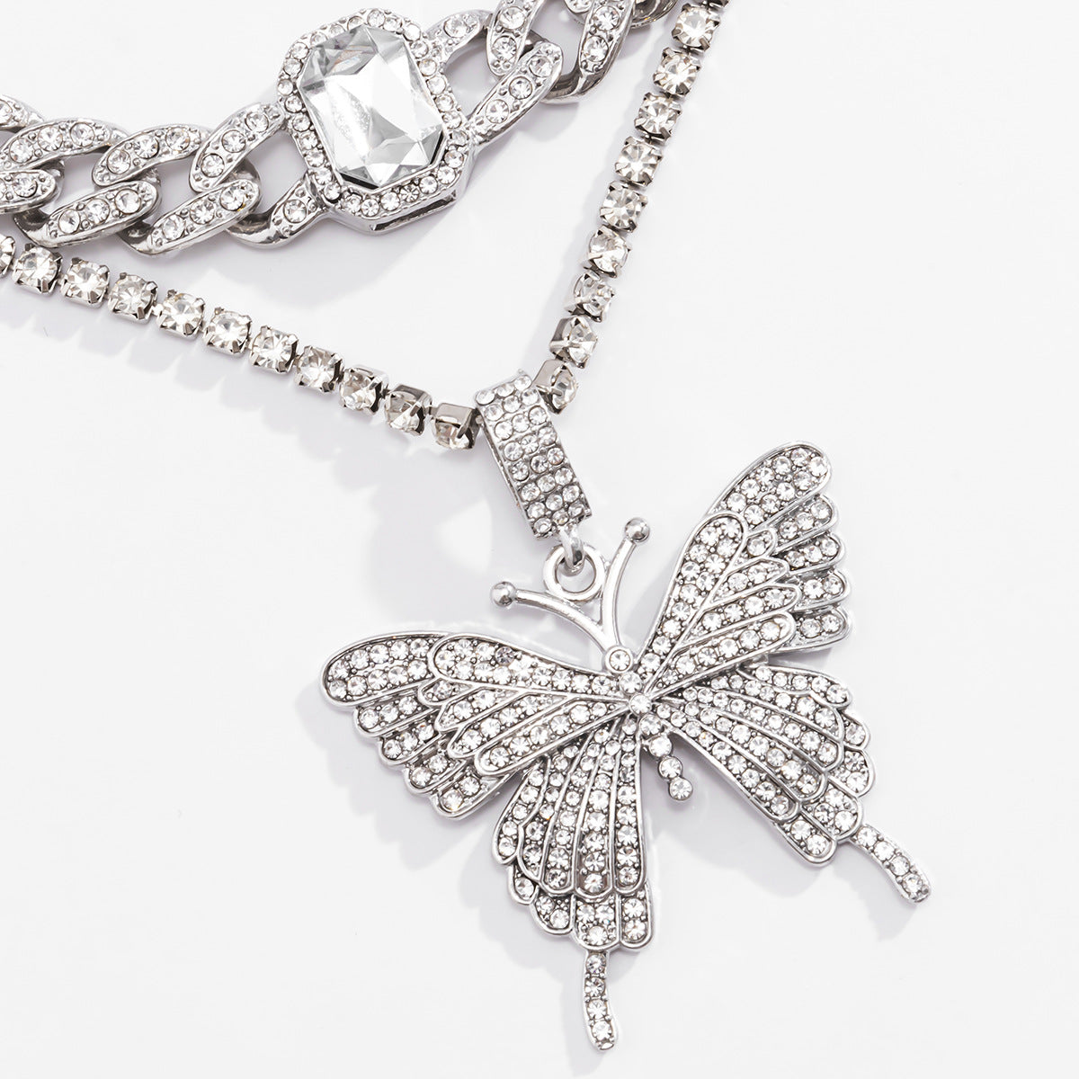 Planderful Square Zircon Necklace Vienna Verve Handmade Personalized For Women Statement Jewelry