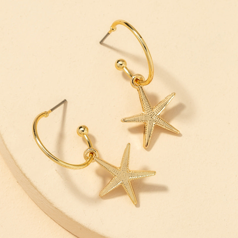 "Starfish Alloy Earrings - Vienna Verve Collection"