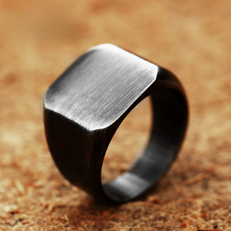 Titanium Steel Retro Sand Ring for Men - Wholesale Fashionable Stainless Steel Jewelry