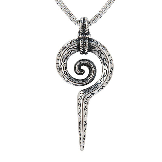 Planderful Pendant Vintage Mayan Totem For Men Unisex Steel Titanium Protection Charm