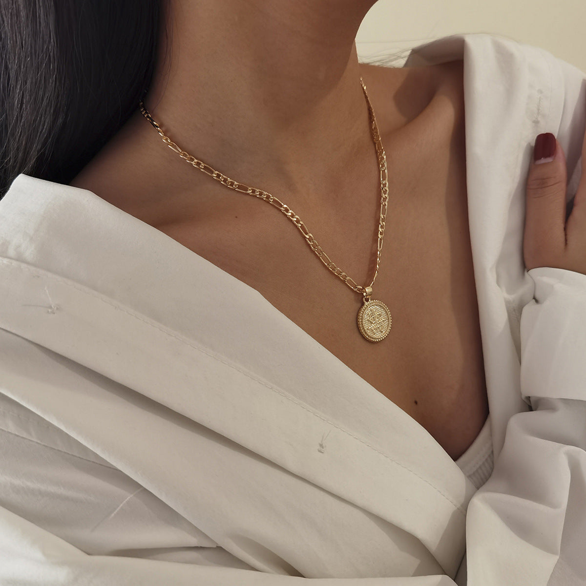 Planderful Dragon Necklace For Women Vienna Verve Multi Layer Geometric Pendant With Zircon Statement