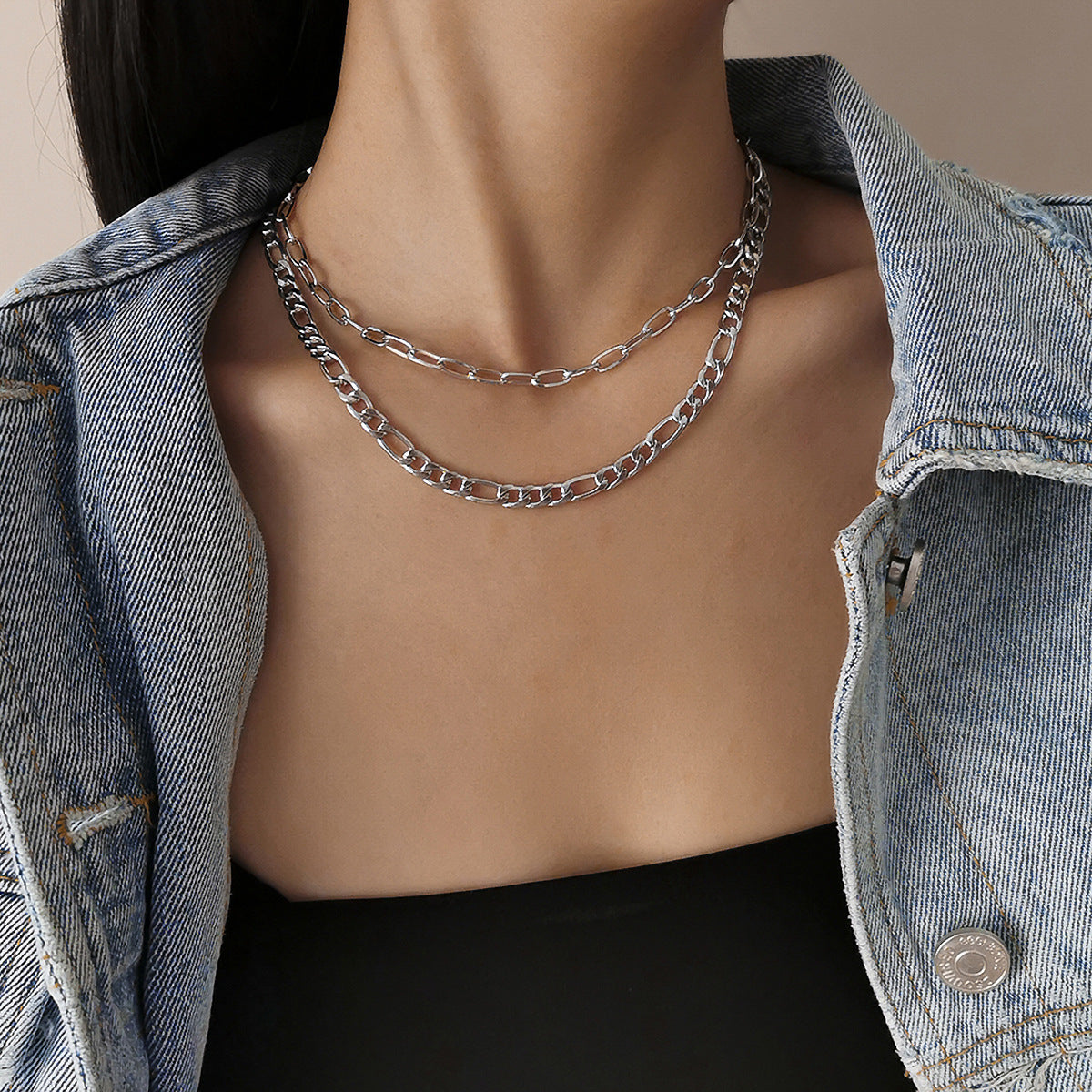 Personalized Geometric Chain Necklace For Women By Planderful Vienna Verve Elegant Statement Accessory