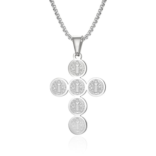 European And American Style Icon Titanium Steel Cross Pendant