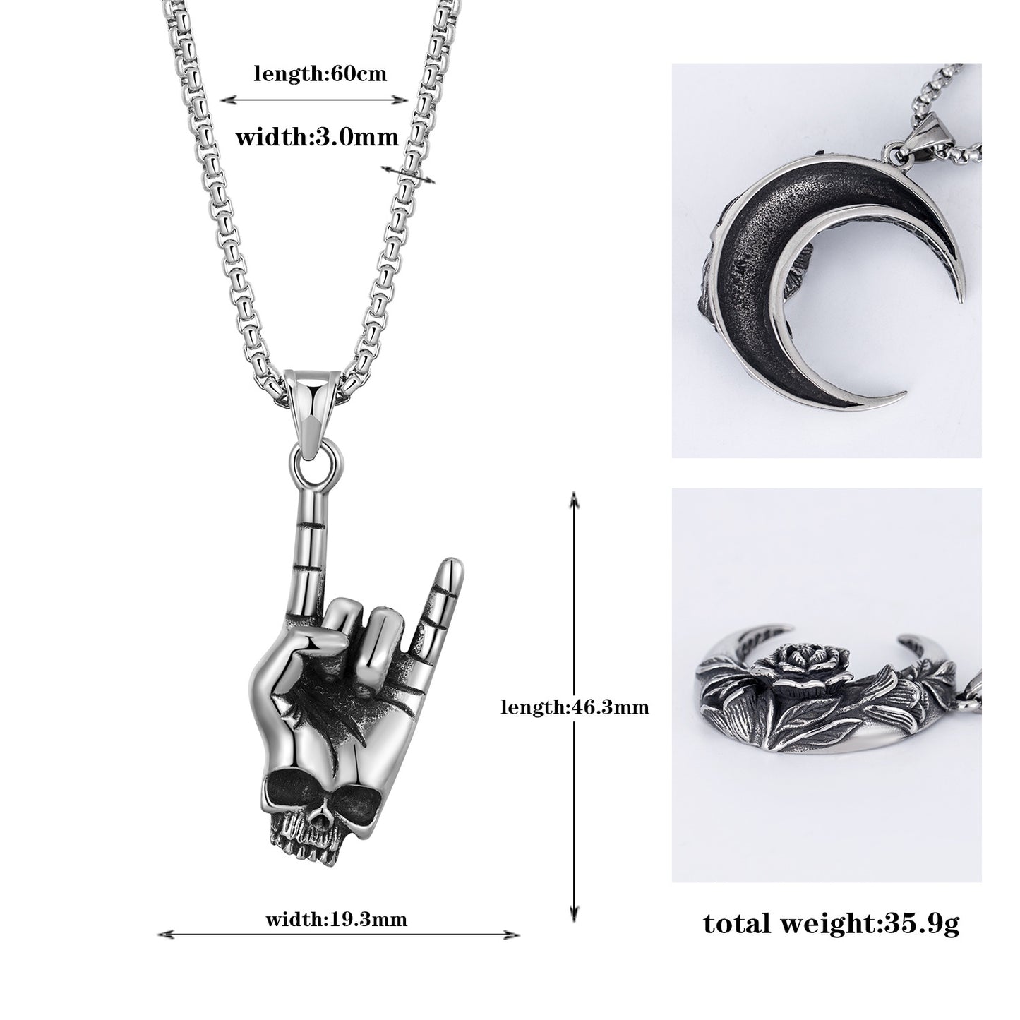 Steel Necklace - Statement Punk Rock Style