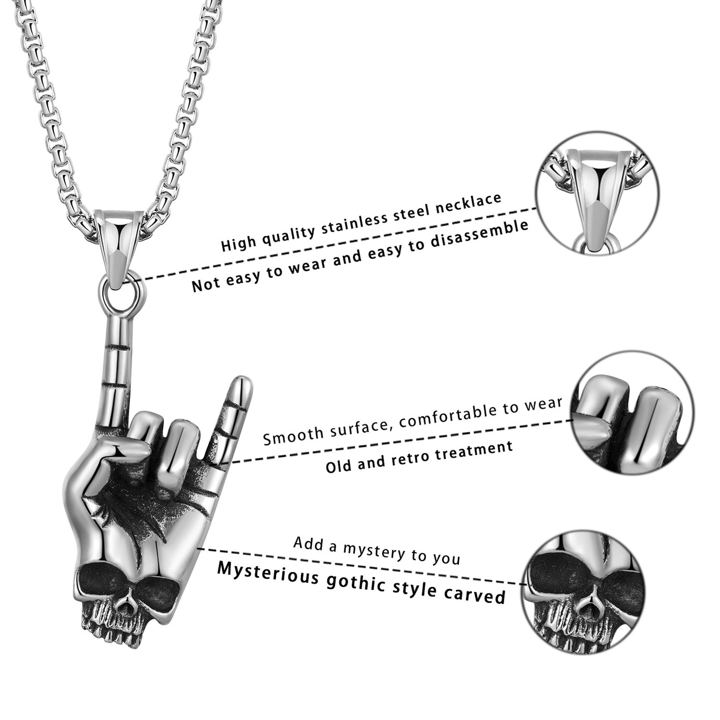 Steel Necklace - Statement Punk Rock Style