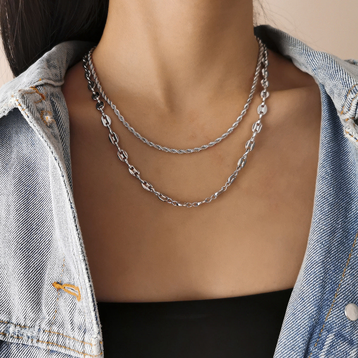 Planderful Twist Chain Necklace For Women Hollow Handmade Jewelry Elegant Versatile Statement Vienna Verve