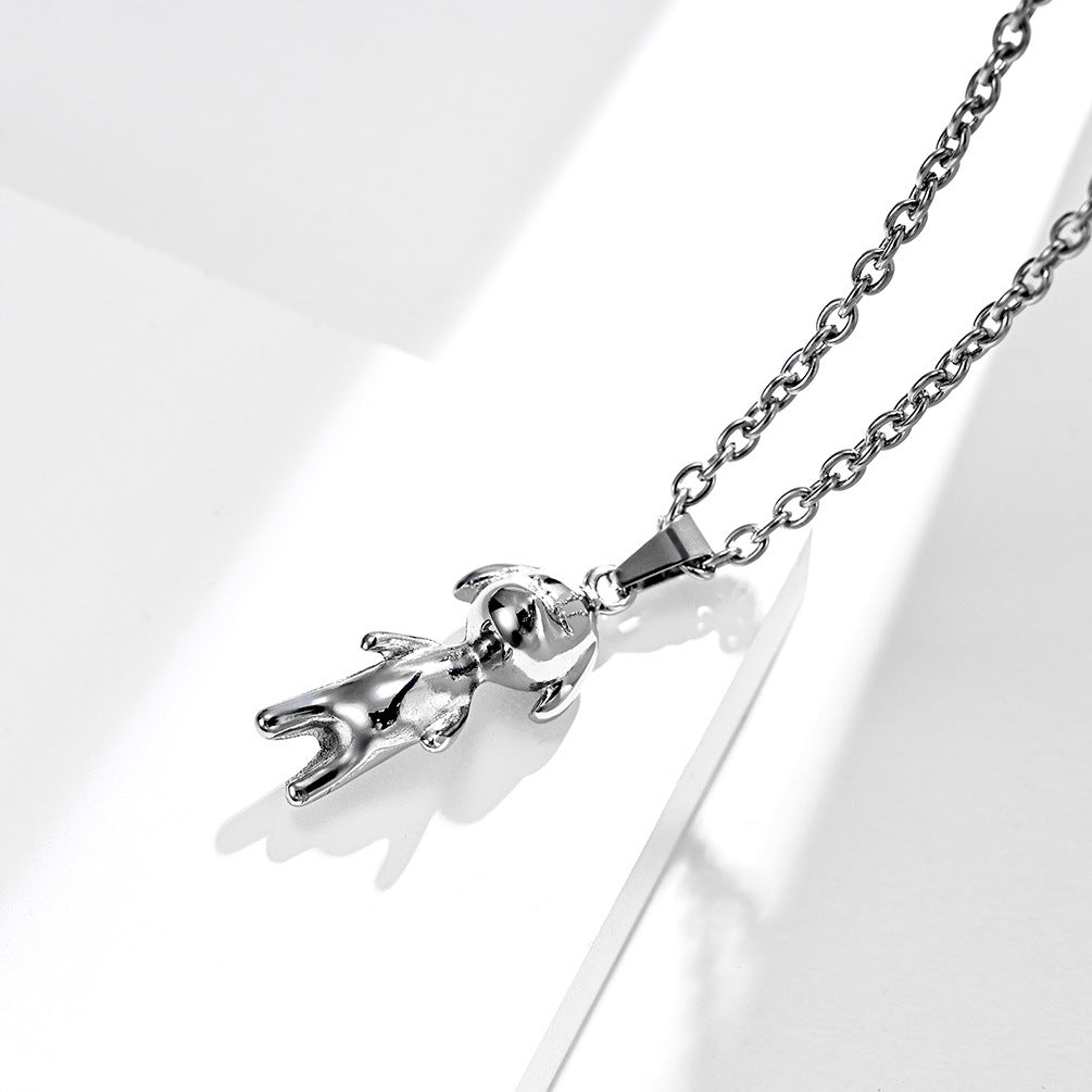Minimalist Dog Pendant Necklace — Three Finishes