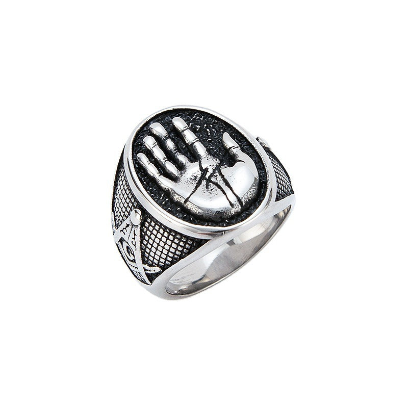 Planderful Stainless Steel Ring For Men Unisex Religious Protection Statement Everyday Genie Collection