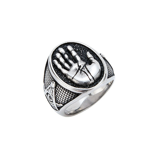 Planderful Stainless Steel Ring For Men Unisex Religious Protection Statement Everyday Genie Collection