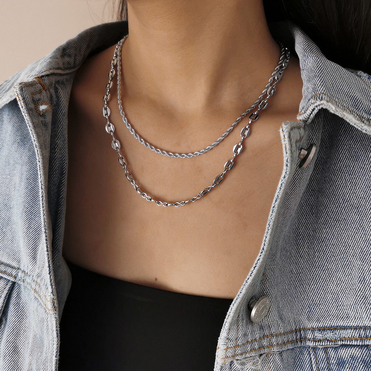 Planderful Twist Chain Necklace For Women Hollow Handmade Jewelry Elegant Versatile Statement Vienna Verve