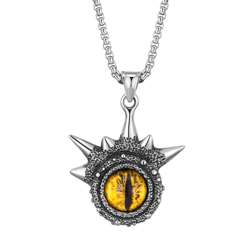 Steel Necklace – Vintage Men's Devil's Eye