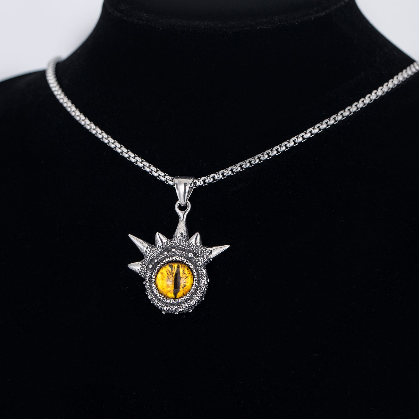 Steel Necklace – Vintage Men's Devil's Eye