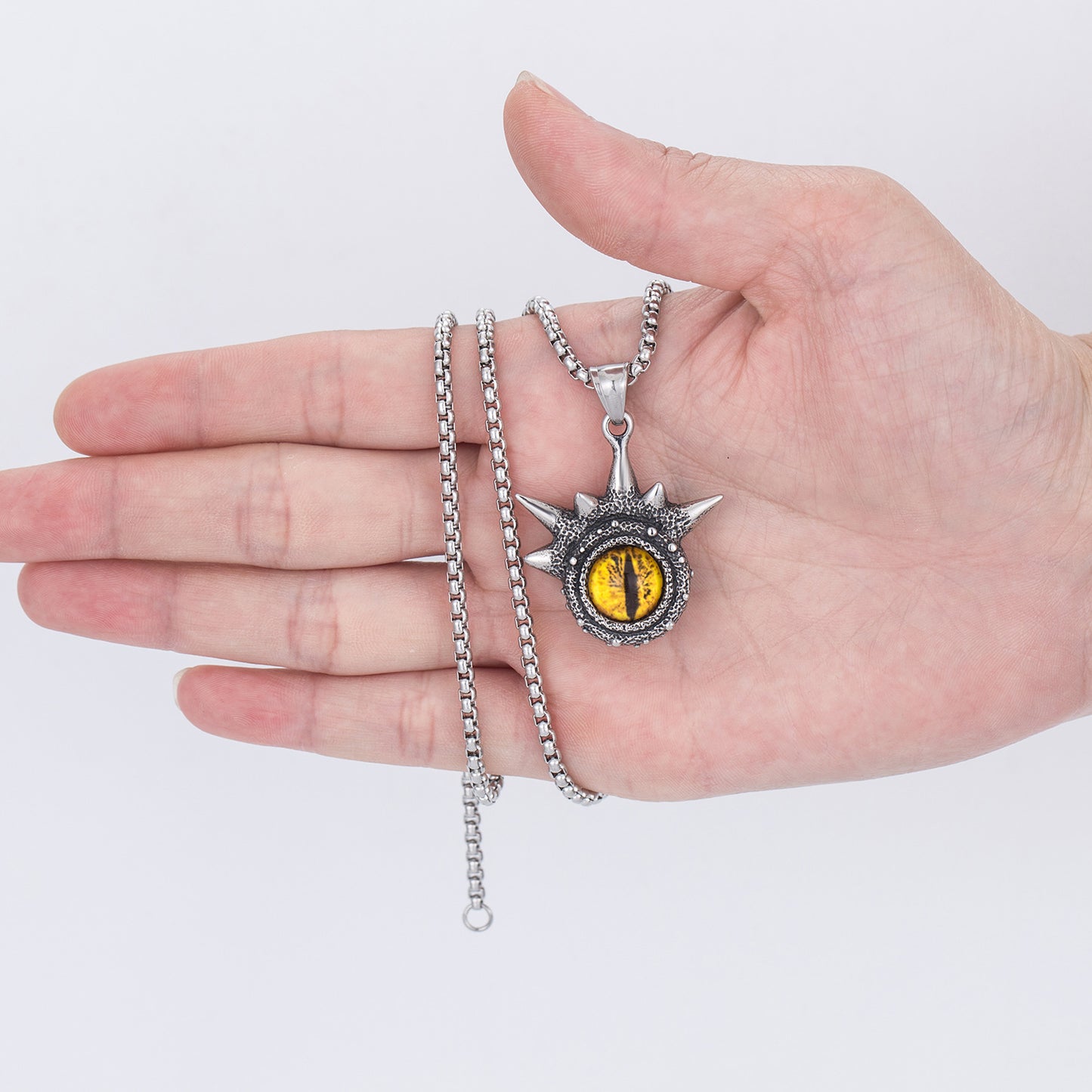 Steel Necklace – Vintage Men's Devil's Eye