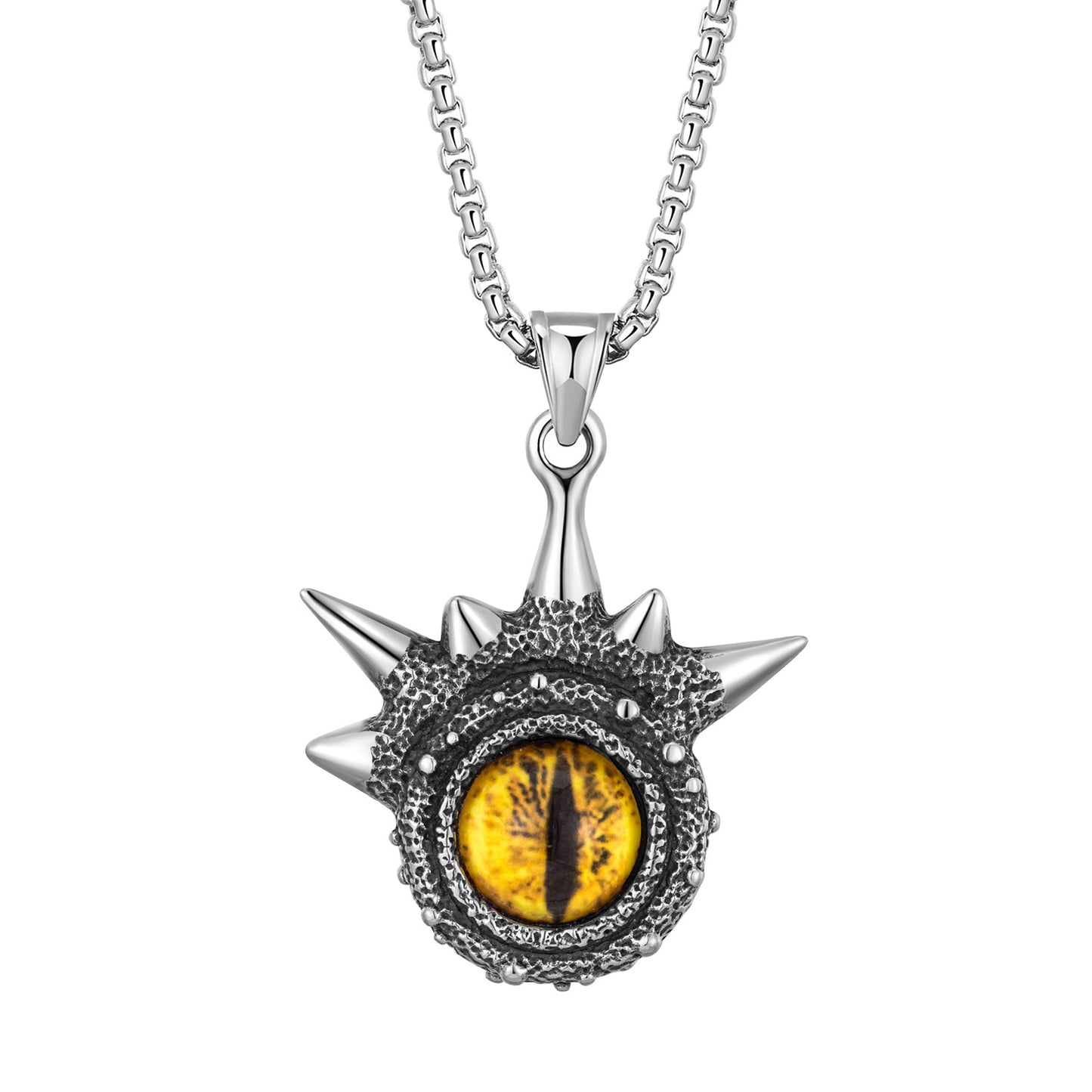 Steel Necklace – Vintage Men's Devil's Eye