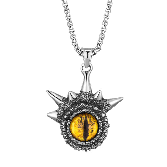 Steel Necklace – Vintage Men's Devil's Eye