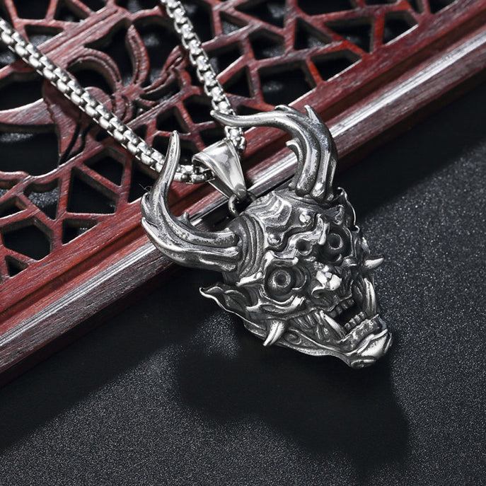 Dragon Horn Monster Titanium Steel Necklace for Men