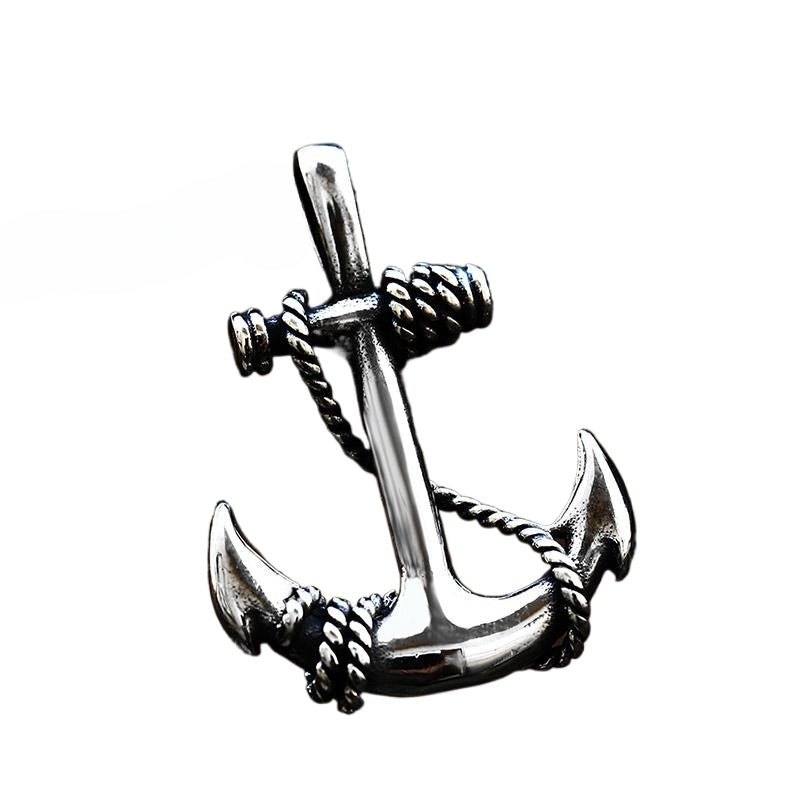Retro Titanium Steel Boat Anchor Pendant for Men - Wholesale Jewelry