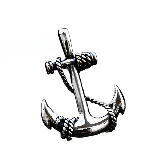 Retro Titanium Steel Boat Anchor Pendant for Men - Wholesale Jewelry