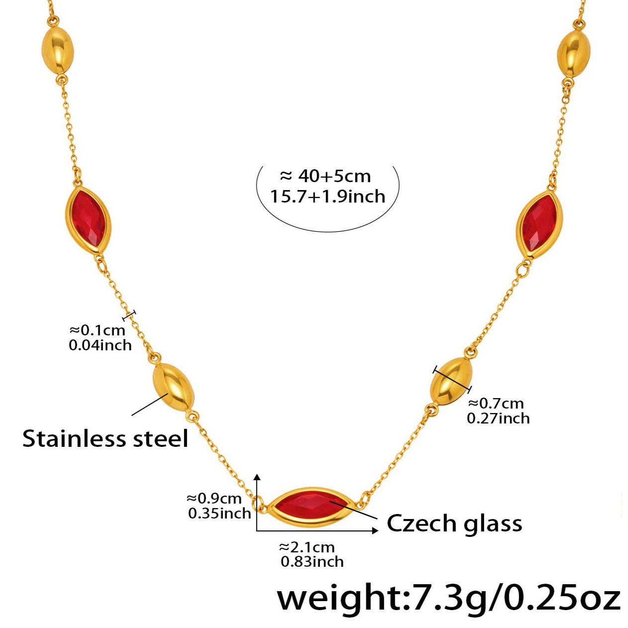 Planderful Translucent Glass Clavicle Necklace For Women