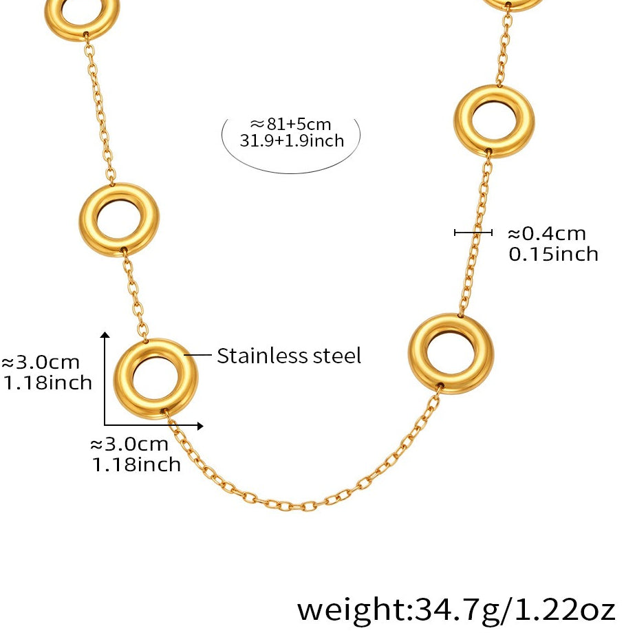 Planderful Stainless Steel Necklace For Women Two Color