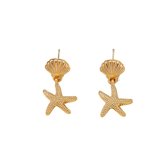 Planderful Vienna Verve Earrings – Exquisite Shell Starfish Design