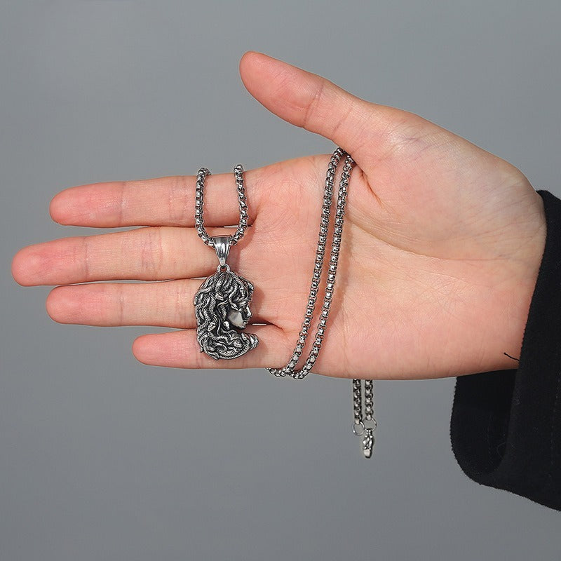 Punk Snake Stainless Steel Women's Pendant Necklace