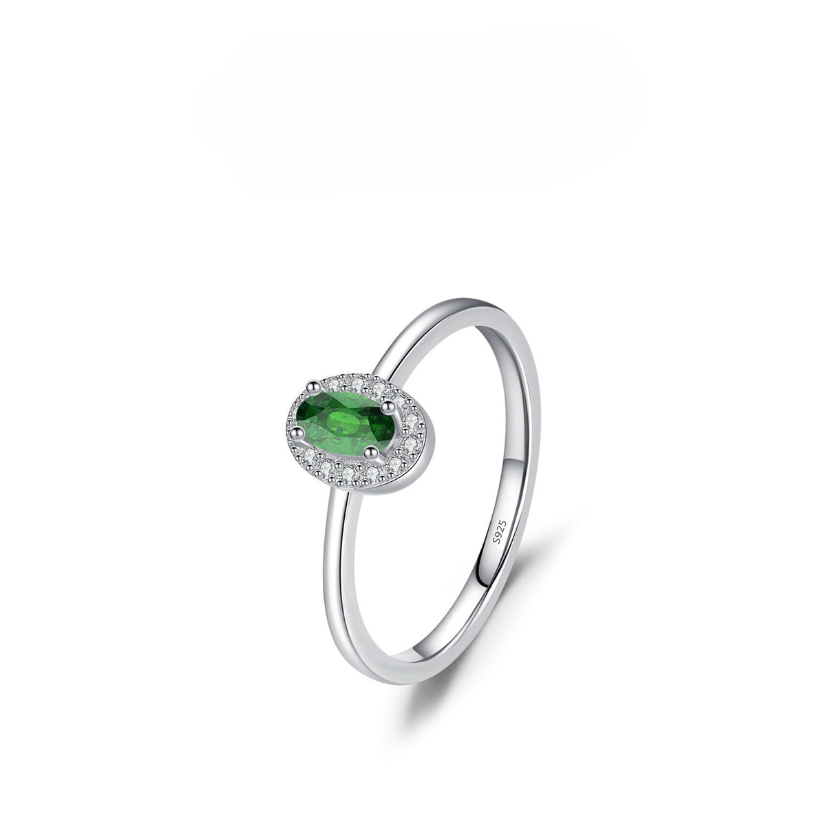 925 Sterling Silver Multicolor Oval Stone Ring