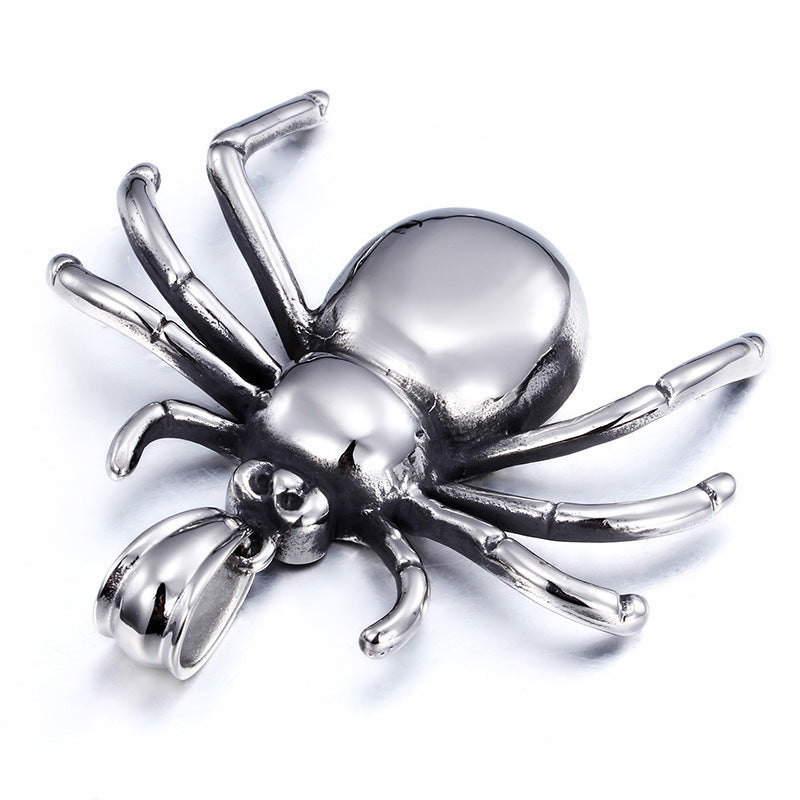 Stylish Spider-Man Pendant in Titanium Steel for Men - European and American Fashion Jewelry