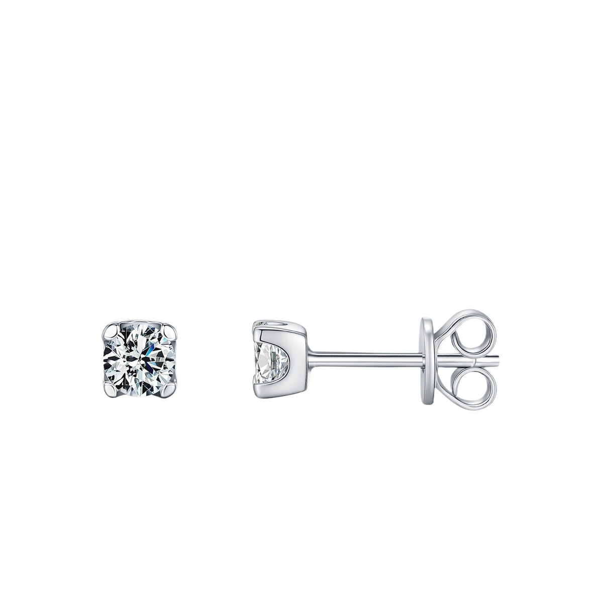 925 Sterling Silver 0.50 ct Moissanite Threaded Stud