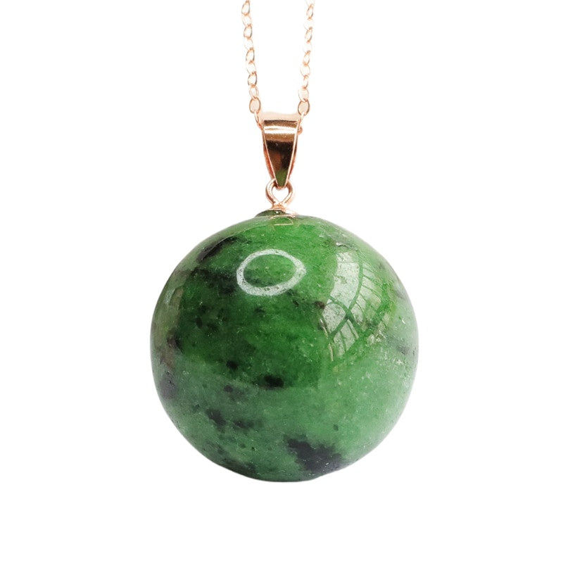 925 Silver-Set Zoisite Pendant — No Chain