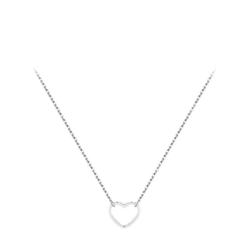 Sterling Silver Heart Necklace - Elegant and Timeless Jewelry Piece for Women