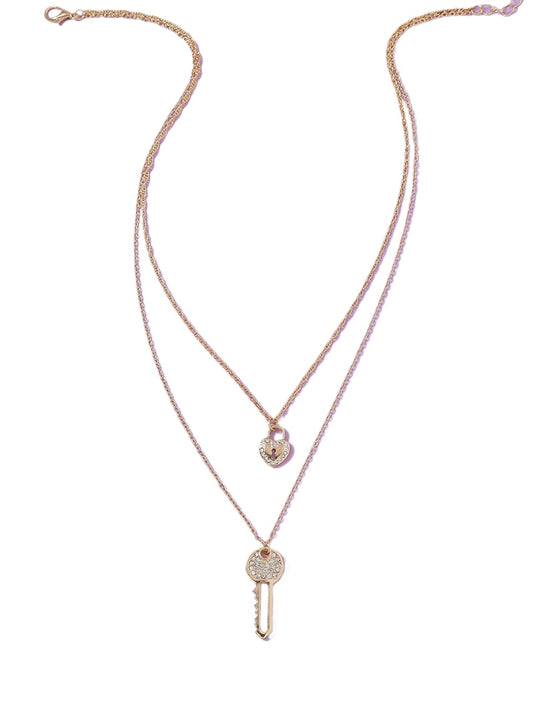 Key to Elegance Lock Necklace - Vienna Verve Collection