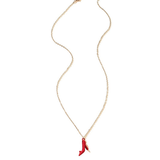 Red High Heel Charm Necklace - Exquisite Design and Elegant Style