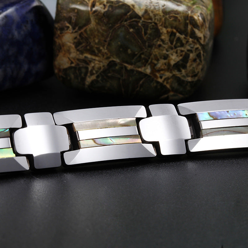 Korean-Inspired Men's Tungsten Steel Bracelet for European and American Markets