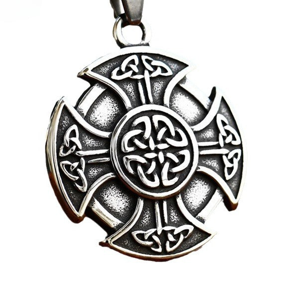 Retro Viking Celtic Knot Cross Pendant for Men - Wholesale Stainless Steel Accessories