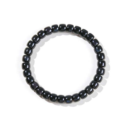 Obsidian Straight-Cut Bracelet