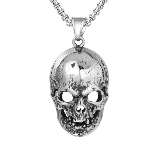 Halloween Skull Mask Titanium Steel Necklace for Men